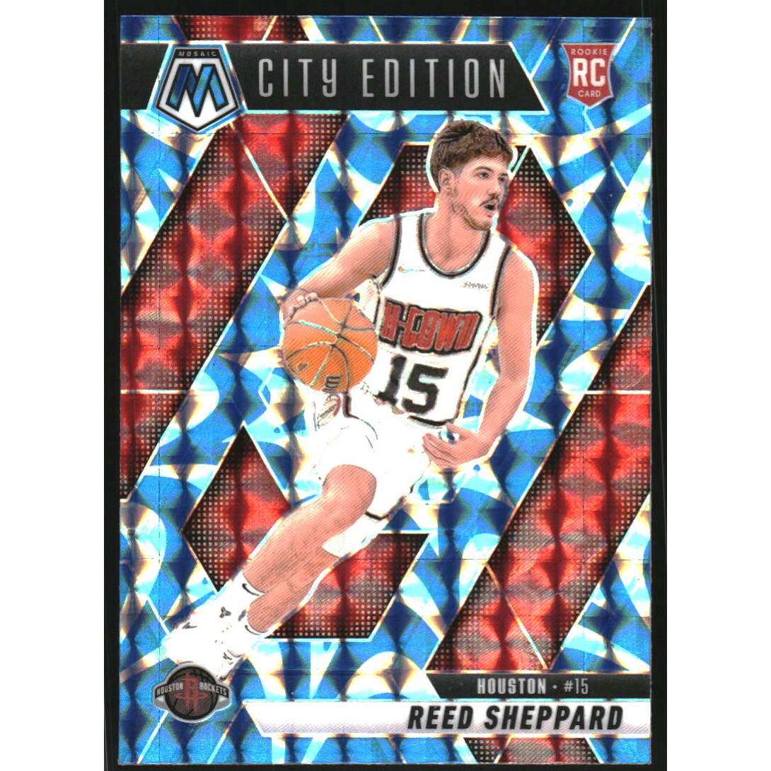 2024-25 Panini Mosaic Mosaic Reactive Blue #276 Reed Sheppard/City Edition