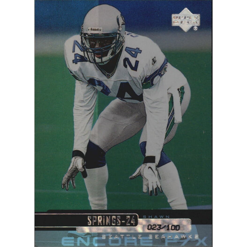 1999 Upper Deck Encore F/X #161 Shawn Springs. rookie card picture