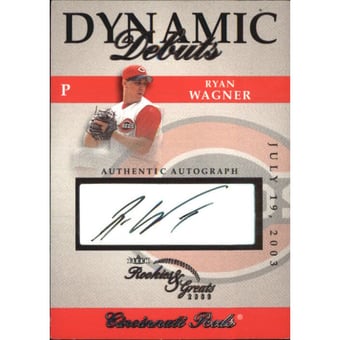 2003 Fleer Rookies and Greats Dynamic Debuts Autograph #RW2 Ryan Wagner