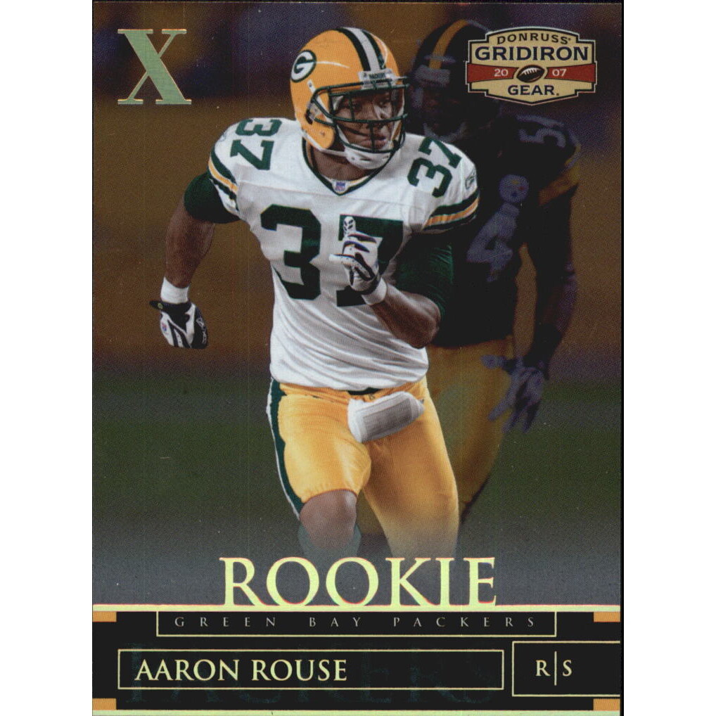 2007 Donruss Gridiron Gear Gold Holofoil X's #103 Aaron Rouse. rookie card picture