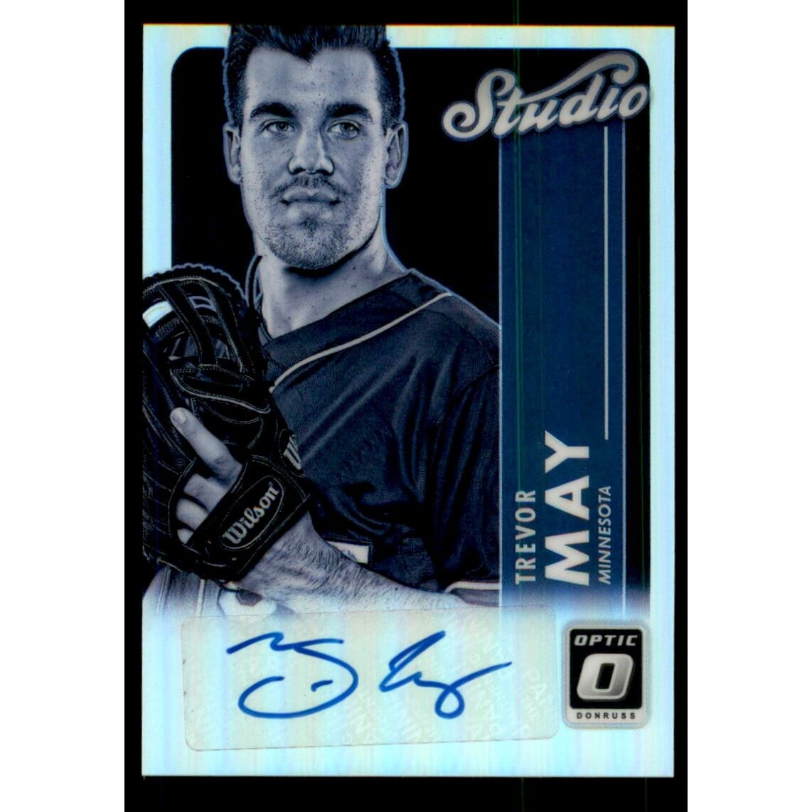 2017 Donruss Optic Studio Signatures #22 Trevor May. rookie card picture
