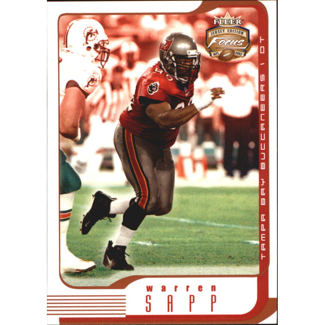 2002 Fleer Focus JE Jersey Numbers #88 Warren Sapp/99
