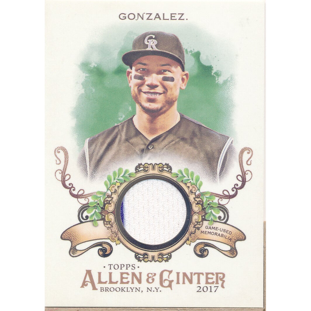 2017 Topps Allen and Ginter Relics #FSRBCG Carlos Gonzalez B. rookie card picture