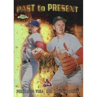 2001 Topps Chrome Past to Present Refractors #PTP5 Red Schoendienst/Fernando Vina