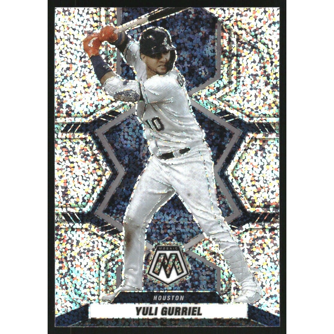 2022 Panini Mosaic Mosaic White Sparkle #115 Yuli Gurriel. rookie card picture