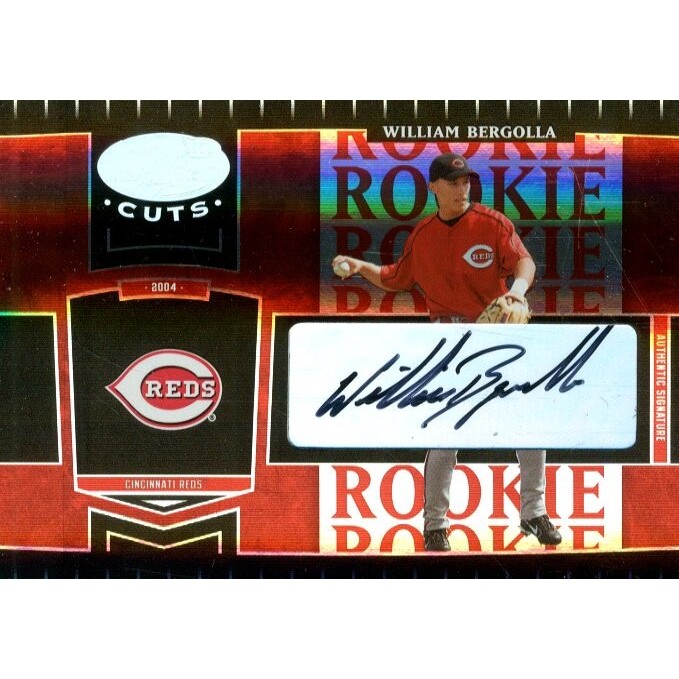 2004 Leaf Certified Cuts Marble Signature Red #299 William Bergolla ROO/100