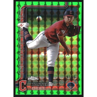 2025 Topps Chrome Green Geometric Refractors #236 Tanner Bibee