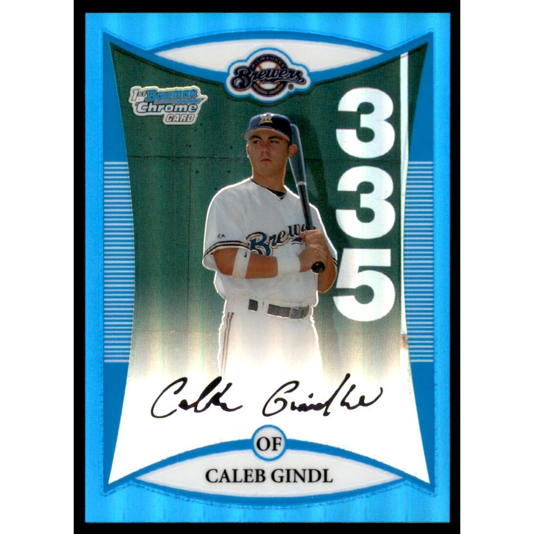 2008 Bowman Chrome Prospects Blue Refractors #BCP85 Caleb Gindl. rookie card picture