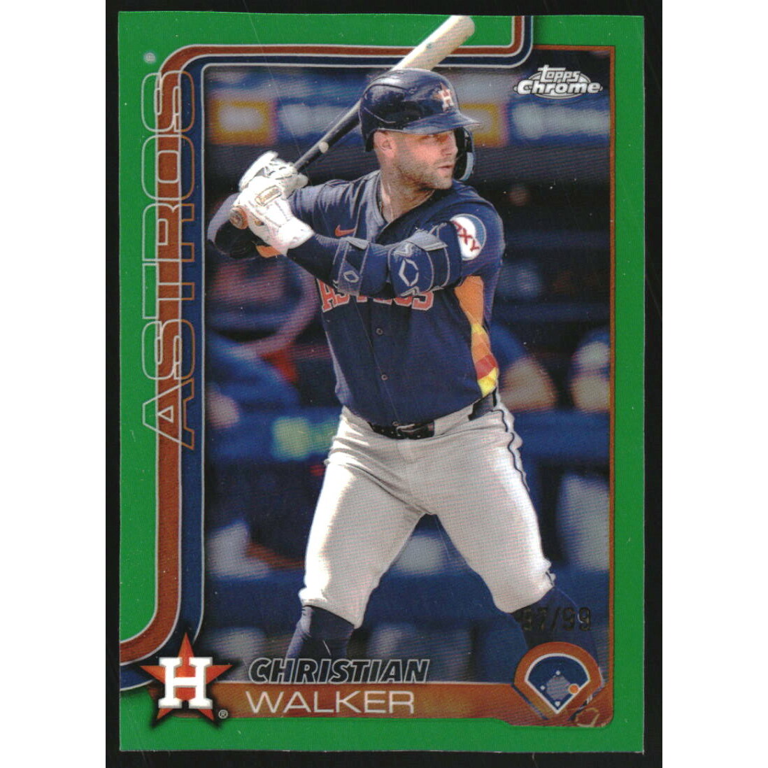 2025 Topps Chrome Green Refractors #279 Christian Walker. rookie card picture
