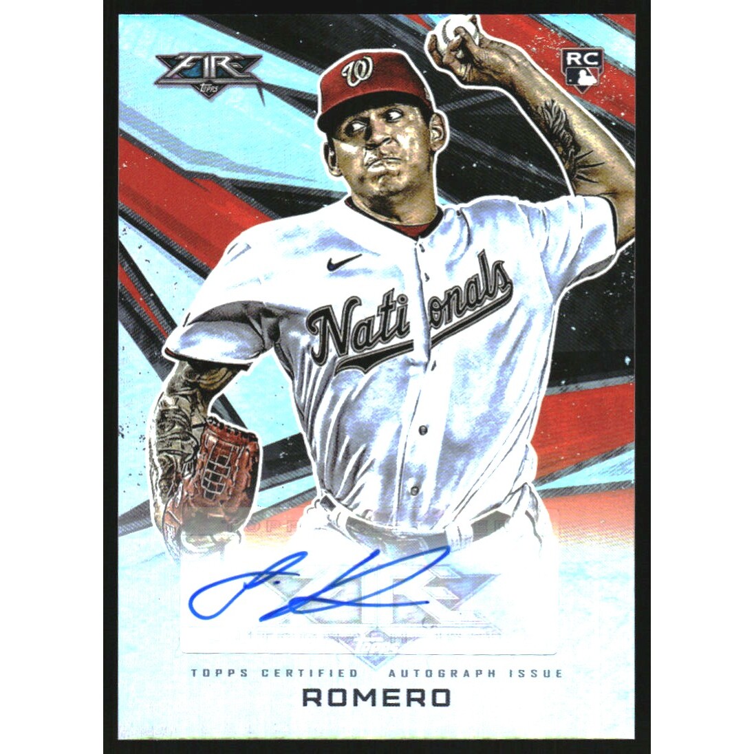 2021 Topps Fire Autographs #AVSR Seth Romero. rookie card picture
