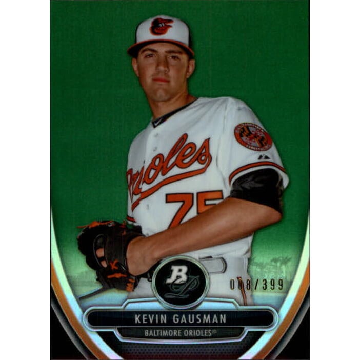 2013 Bowman Platinum Chrome Prospects Green Refractors #BPCP30 Kevin Gausman. rookie card picture