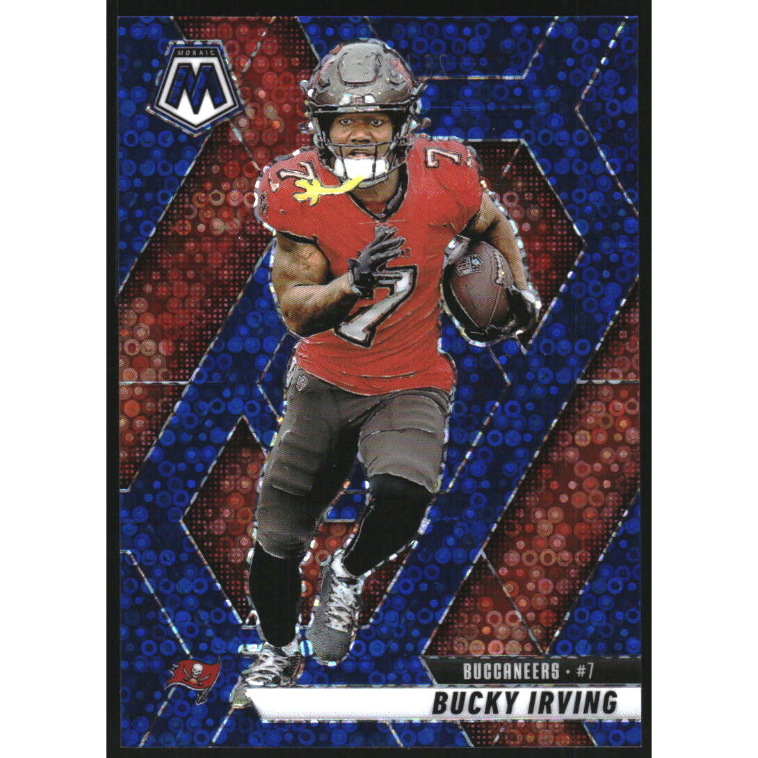 2025 Panini Mosaic Mosaic No Huddle Blue #99 Bucky Irving 2025 Panini Mosaic Mosaic No Huddle Blue #99 Bucky Irving