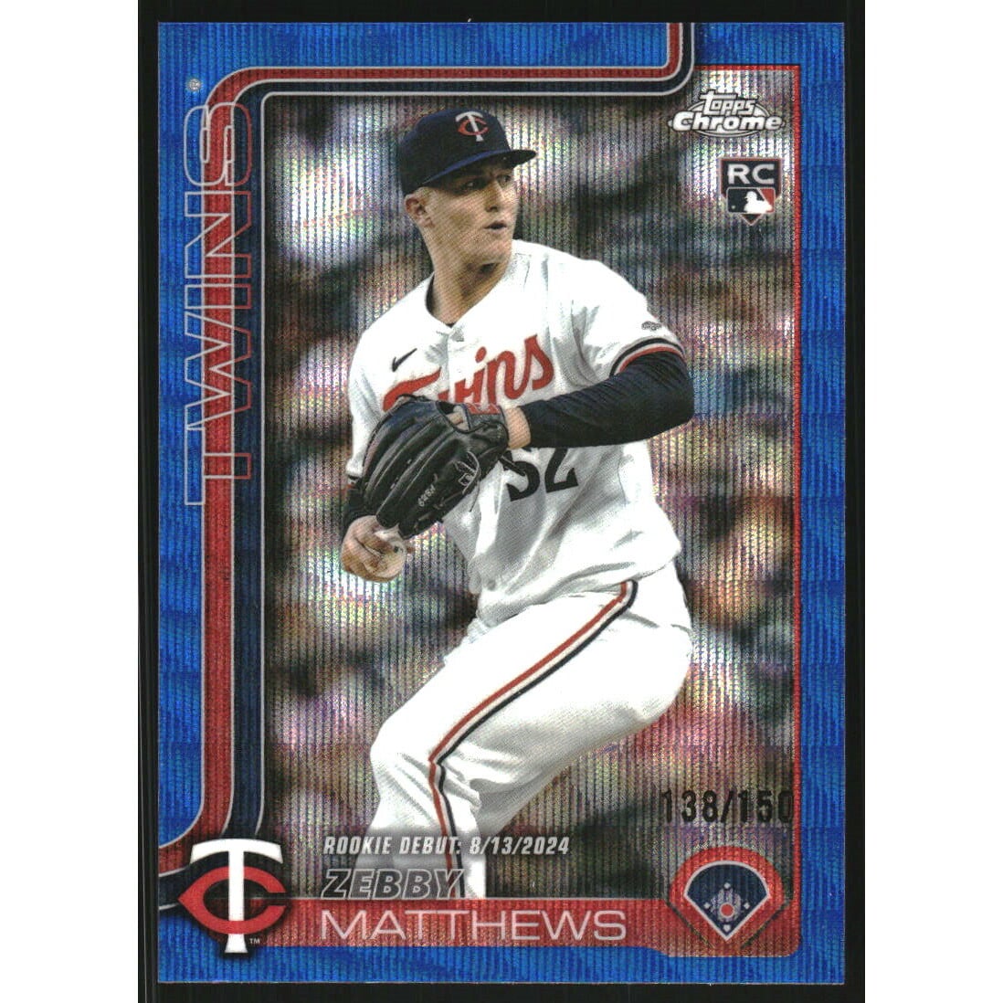 2025 Topps Chrome Update Blue Wave Refractors #USC171 Zebby Matthews