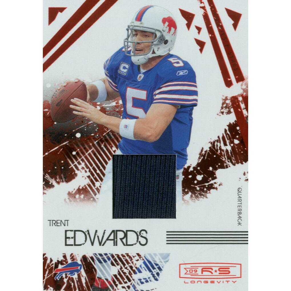 2009 Donruss Rookies and Stars Longevity Materials Ruby #12 Trent Edwards/299. rookie card picture
