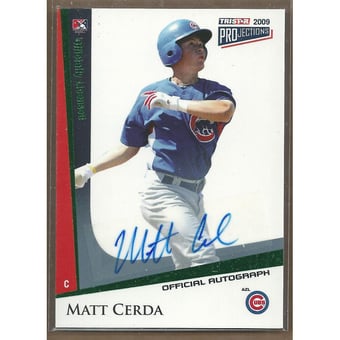 2009 TRISTAR PROjections Autographs Green #27 Matt Cerda