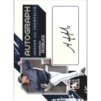 2011 ITG Heroes and Prospects Full Body Autographs Silver #MR Mauricio Robles HN