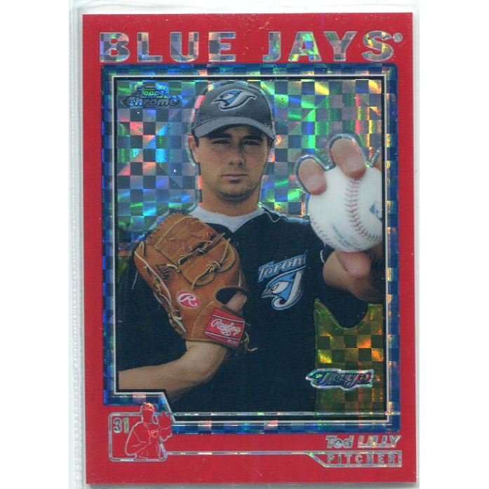 2004 Topps Chrome Red X-Fractors #351 Ted Lilly. rookie card picture