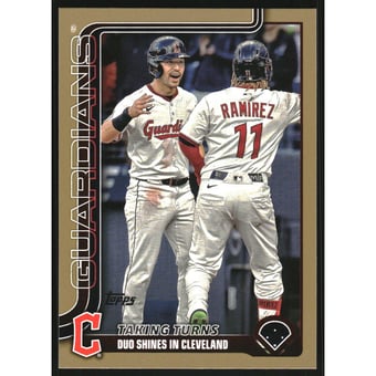 2025 Topps Update Gold #US26 Jose Ramirez/Steven Kwan
