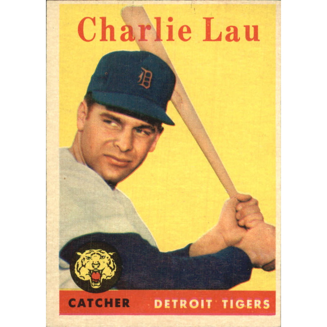 1958 Topps #448 Charlie Lau RC. rookie card picture