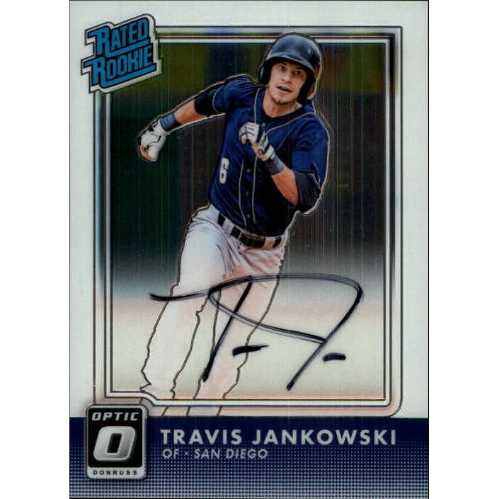 2016 Donruss Optic Rated Rookies Signatures #33 Travis Jankowski. rookie card picture