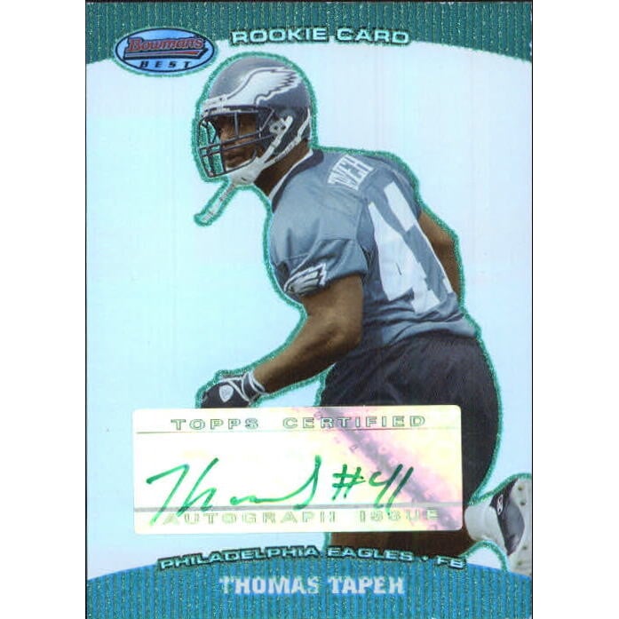 2004 Bowman's Best Green #171 Thomas Tapeh AU. rookie card picture