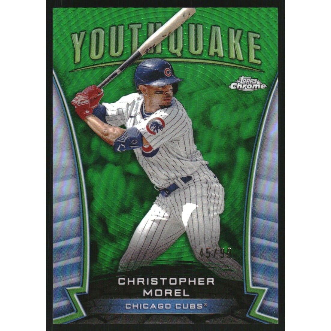 2024 Topps Chrome Youthquake Green Refractors #YQ45 Christopher Morel. rookie card picture