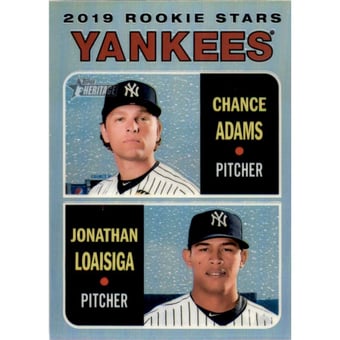 2019 Topps Heritage Chrome Refractors #THC189 Chance Adams/Jonathan Loaisiga