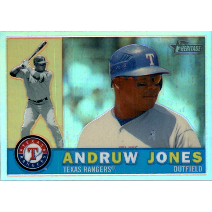 2009 Topps Heritage Chrome Refractors #CHR129 Andruw Jones. rookie card picture