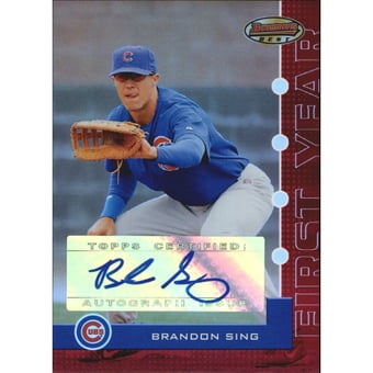 2005 Bowman's Best Red #131 Brandon Sing FY AU