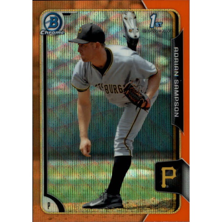 2015 Bowman Chrome Prospects Orange Wave Refractors #BCP20 Adrian Sampson