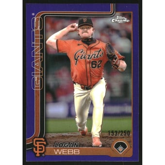 2025 Topps Chrome Purple Refractors #296 Logan Webb