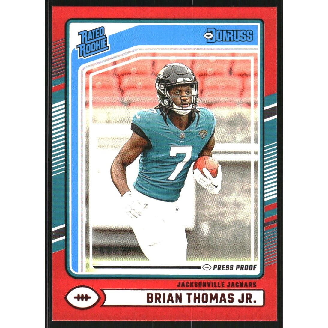2024 Donruss Press Proof Red #313 Brian Thomas Jr. RR. rookie card picture