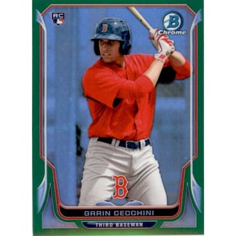 2014 Bowman Chrome Mini Factory Set Green Refractors #327 Garin Cecchini