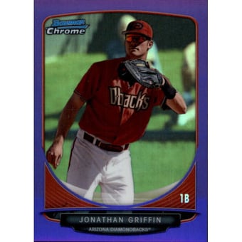 2013 Bowman Chrome Prospects Purple Refractors #BCP2 Jonathan Griffin
