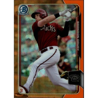 2015 Bowman Chrome Prospects Orange Wave Refractors #BCP196 Brandon Drury