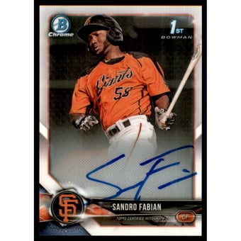2018 Bowman Chrome Prospect Autographs #CPASF Sandro Fabian