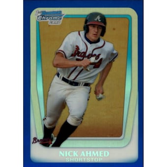 2011 Bowman Chrome Draft Prospects Blue Refractors #BDPP75 Nick Ahmed