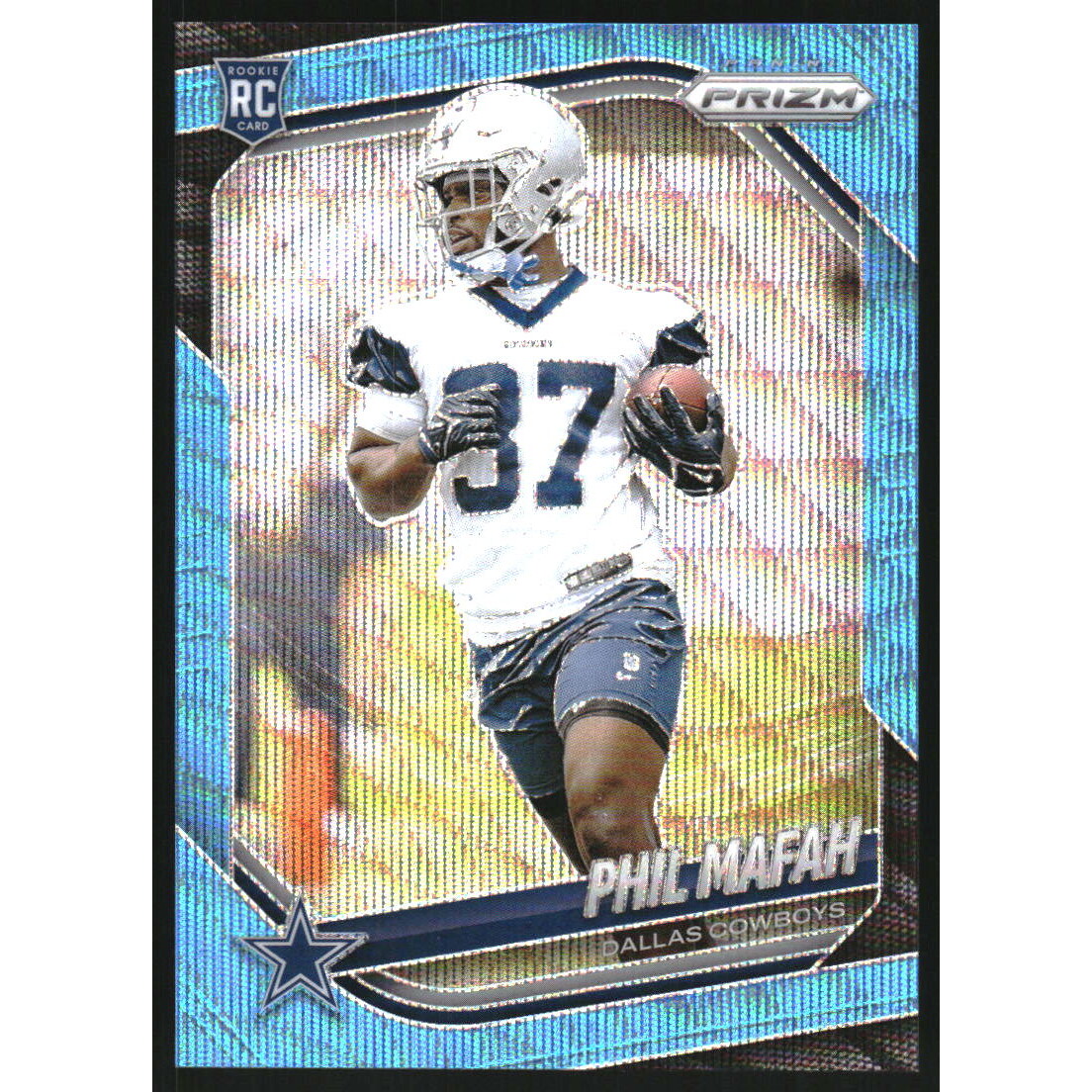 2025 Panini Prizm Prizms Blue Wave #378 Phil Mafah