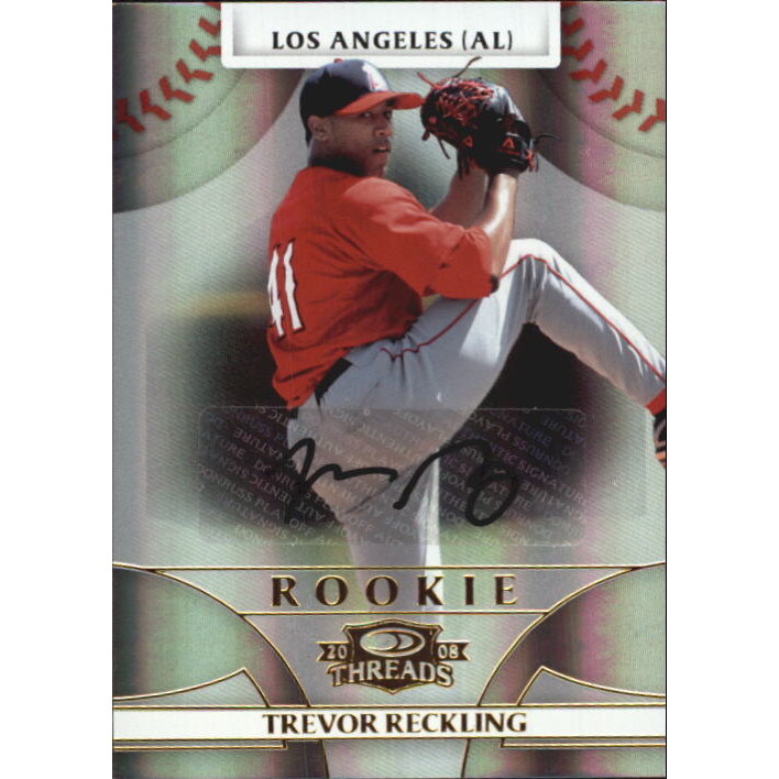 2008 Donruss Threads #131 Trevor Reckling AU/875. rookie card picture