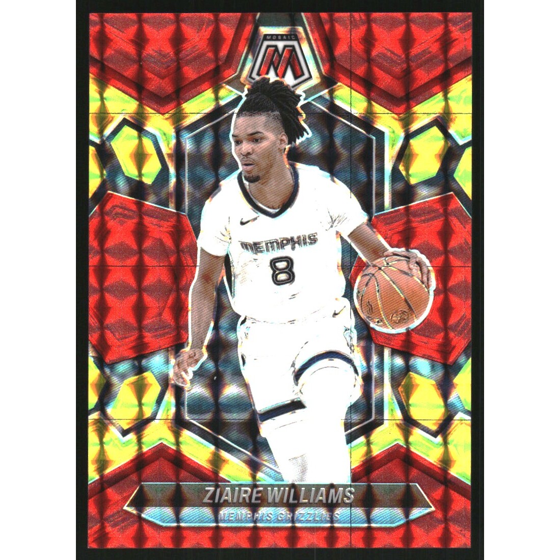 2023-24 Panini Mosaic Mosaic Choice Fusion Red and Yellow #173 Ziaire Williams 2023-24 Panini Mosaic Mosaic Choice Fusion Red and Yellow #173 Ziaire Williams