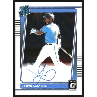 2021 Donruss Optic Rated Rookies Signatures #52 Lewin Diaz