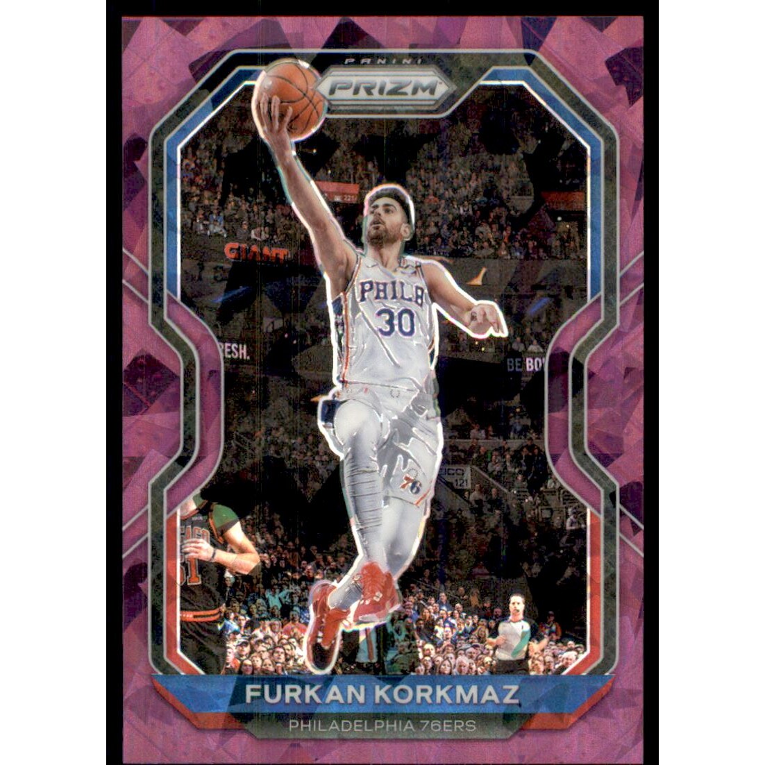 2020-21 Panini Prizm Prizms Purple Ice #160 Furkan Korkmaz