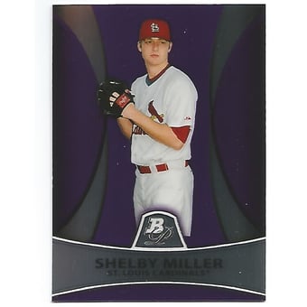 2010 Bowman Platinum Prospects Purple Refractors #PP25 Shelby Miller