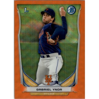 2014 Bowman Chrome Prospects Orange Wave Refractors #BCP76 Gabriel Ynoa