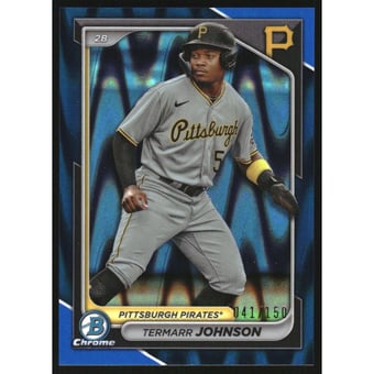 2024 Bowman Chrome Prospects Blue RayWave Refractors #BCP24 Termarr Johnson