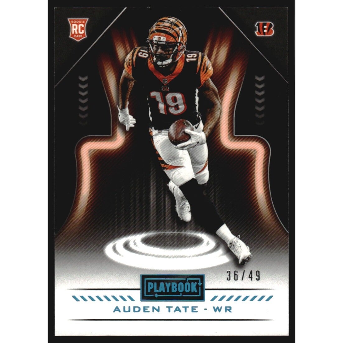 2018 Panini Playbook Platinum #156 Auden Tate. rookie card picture
