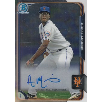 2015 Bowman Chrome Prospect Autographs #BCAPAMO Akeel Morris
