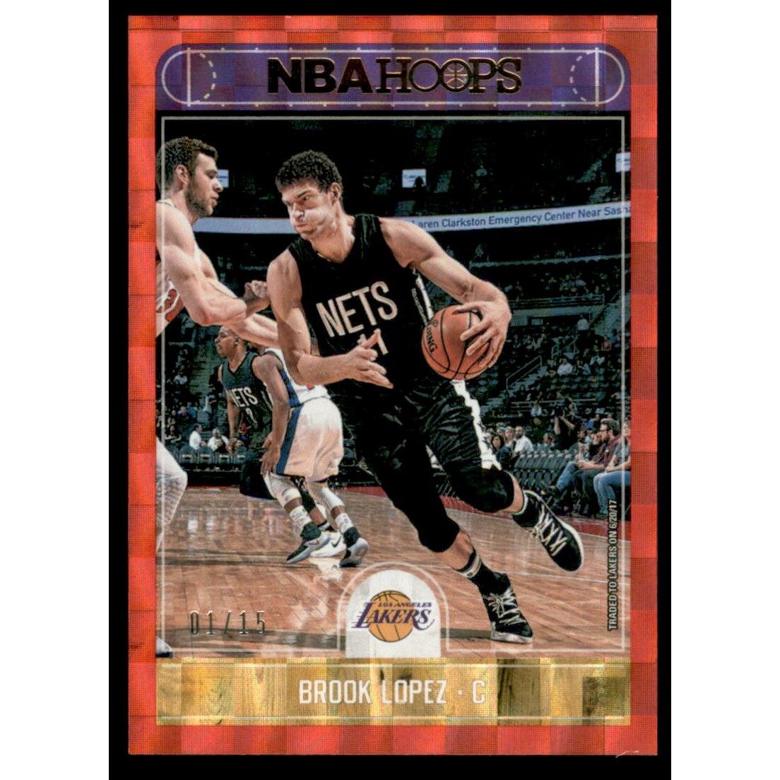 2017-18 Hoops Red Checkerboard #133 Brook Lopez