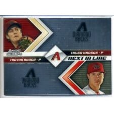 2012 Bowman Sterling Next In Line #NIL1 Tyler Skaggs/Trevor Bauer. rookie card picture