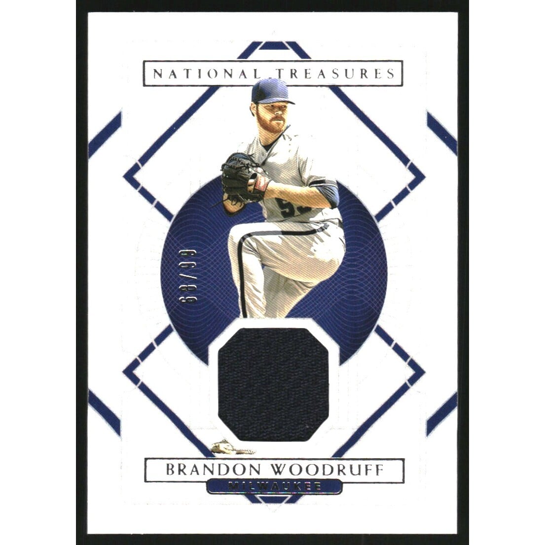 2021 Panini National Treasures #79 Brandon Woodruff JSY/99. rookie card picture